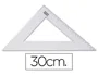 Escuadra Liderpapel 30 cm Plastico Cristal 20 unidades