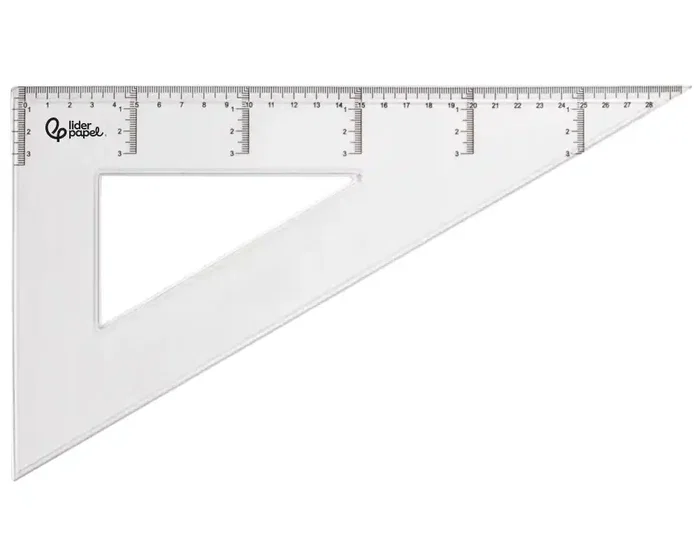 Liderpapel Escuadra 30 cm Plástico Cristal Liderpapel Escuadra 30 cm Plástico Cristal