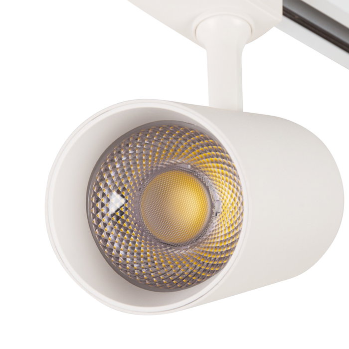 Foco de Carril Monofásico 30W COB CCT Blanco Regulable 3000-6000K Foco de Carril Monofásico 30W COB CCT Blanco Regulable 3000-6000K