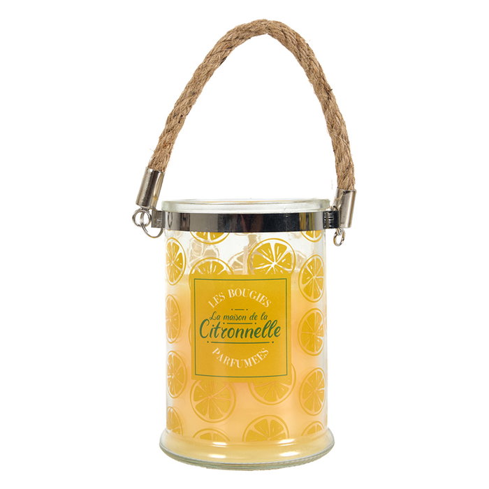 Home Deco Factory Vela Citronela con Asa de Cuerda Home Deco Factory Vela Citronela con Asa de Cuerda