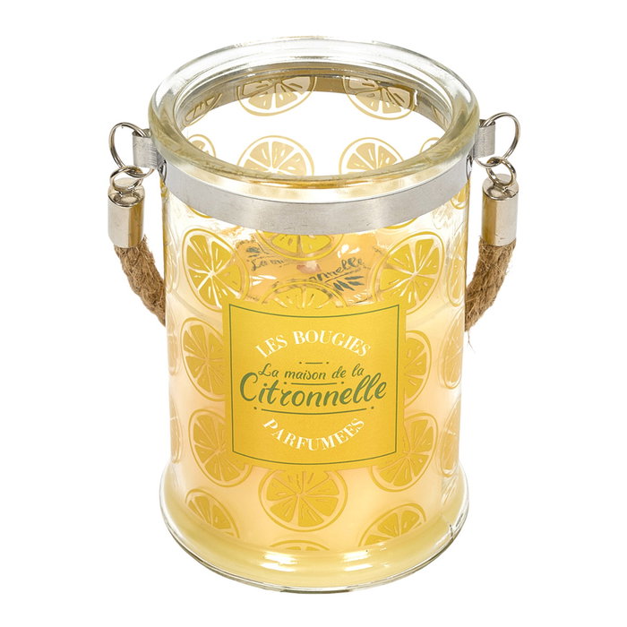 Home Deco Factory Vela Citronela con Asa de Cuerda Home Deco Factory Vela Citronela con Asa de Cuerda