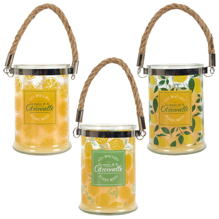 Home Deco Factory Vela Citronela con Asa de Cuerda Home Deco Factory Vela Citronela con Asa de Cuerda