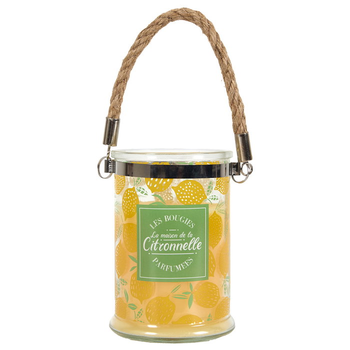 Home Deco Factory Vela Citronela con Asa de Cuerda Home Deco Factory Vela Citronela con Asa de Cuerda