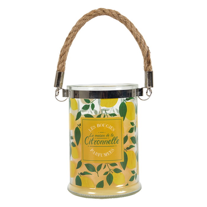 Home Deco Factory Vela Citronela con Asa de Cuerda Home Deco Factory Vela Citronela con Asa de Cuerda