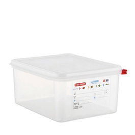 Araven Cubeta GN 1/2 - 150, Cubeta con Tapa de Polipropileno 10 Litros, 32.5 x 26.5 x 15 cm, Almacenaje y Transporte