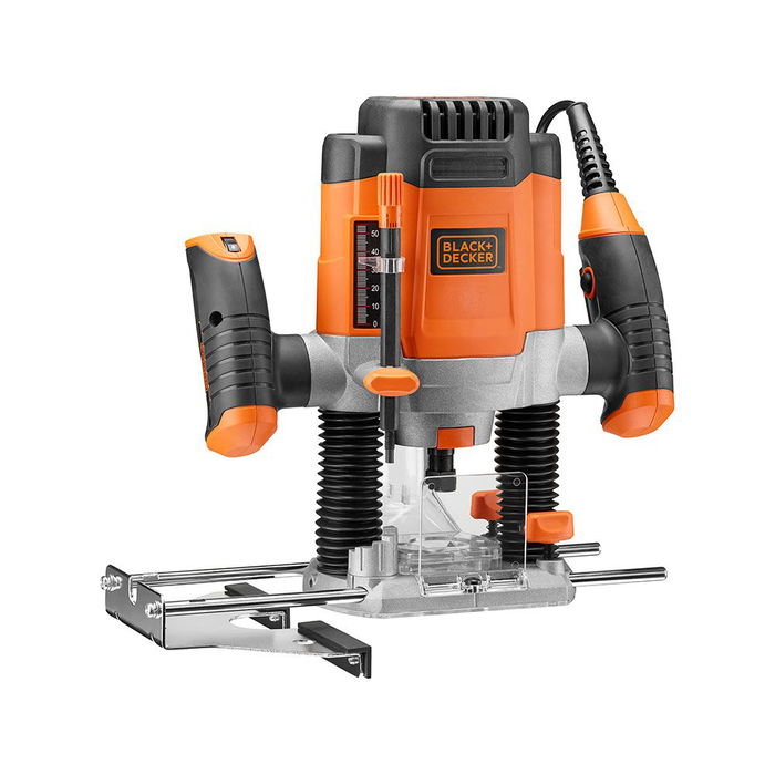 Black+Decker Fresadora Electrónica KW1200EKA-QS 1200W 230V con Maletín y Accesorios Incluidos