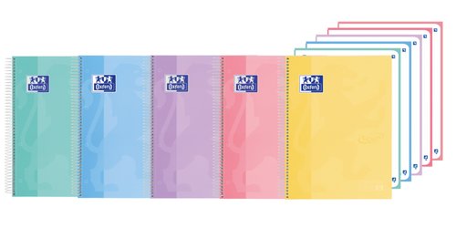 Bloc Oxford School Eu.Book 5 Touch Micro.Tapa Extra A4+ 120H Dots 90G Surtido Pastel (5 Col.) (Set de 5) Bloc Oxford School Eu.Book 5 Touch Micro.Tapa Extra A4+ 120H Dots 90G Surtido Pastel (5 Col.) (Set de 5)