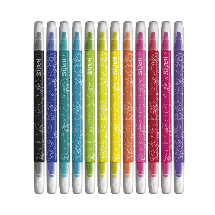 ERIK Set de 12 rotuladores borrables Stitch Disney ERIK Set de 12 rotuladores borrables Stitch Disney
