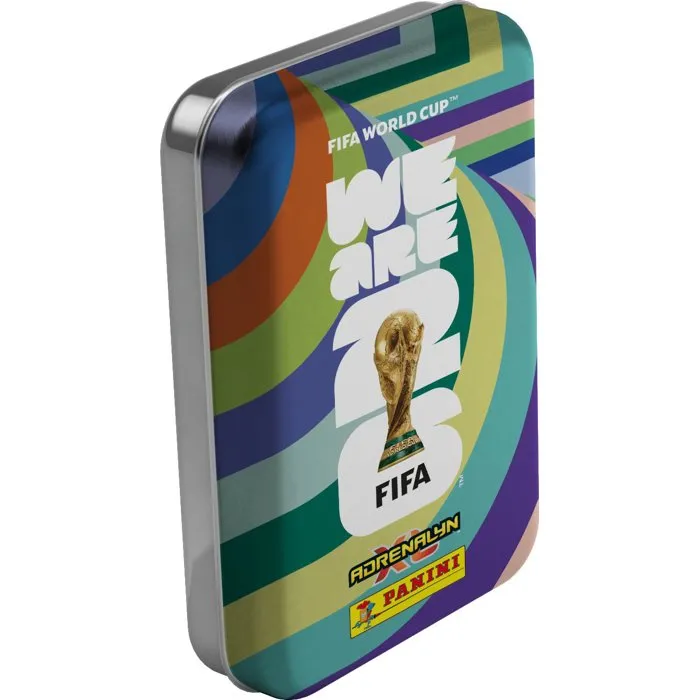 Panini FIFA World Cup 26 TCG - Caja Metálica con 3 Paquetes y 24 Cartas - PAN8051708029369