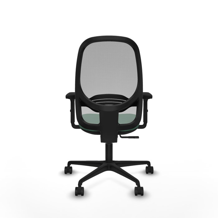 PIQUERAS Y CRESPO Silla de oficina Cilanco con mecanismo Sincro, Verde esmeralda y Gris
