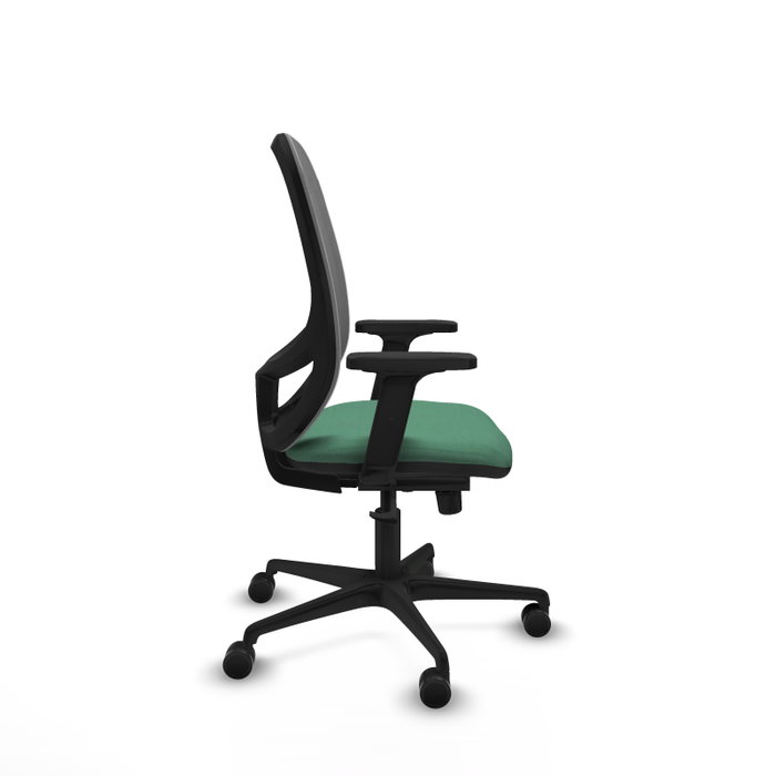 PIQUERAS Y CRESPO Silla de oficina Cilanco con mecanismo Sincro, Verde esmeralda y Gris