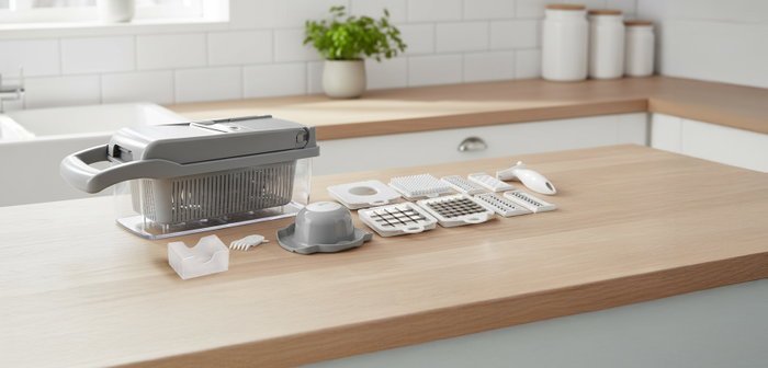 Inde Cortador de Alimentos Multifuncional Quttin - 33.2 cm Largo, 12.2 cm Ancho y Alto (12 Unidades)