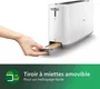Philips Tostadora HD2590/00 - Blanco, 1 Ranura, 1030 W, Cajón de Virutas, Rejilla Repostería, Calefacción y Descongelación