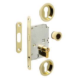 BYP Byp Kit Cerradura Puerta Corredera Ø60 Laton Pu Cilindro 20-20 Latonado