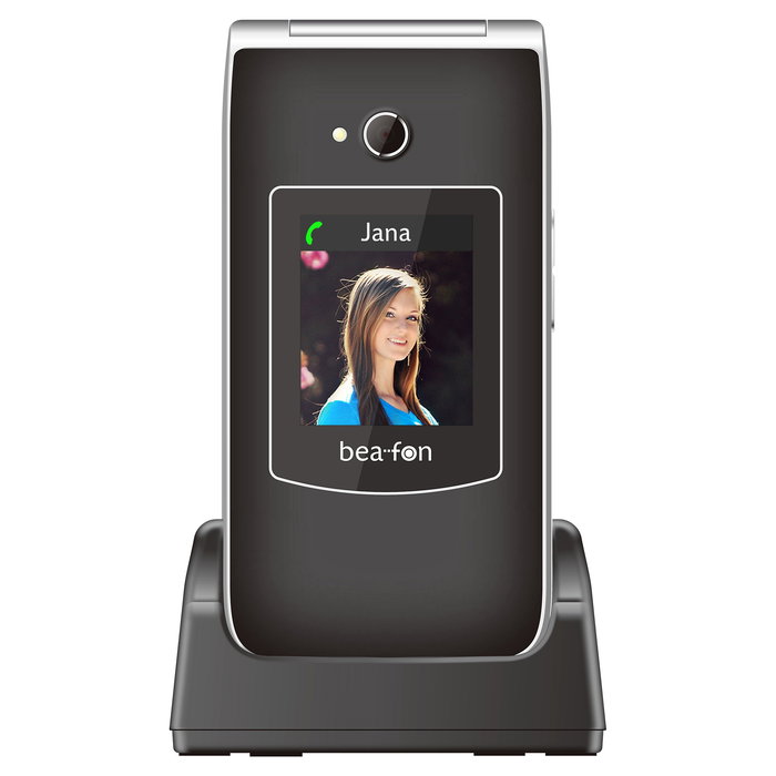 Bea-fon SL645 - Teléfono Móvil Senior 4G LTE Negro Plata con Pantalla 2.8", Cámara 1.3 MP, Batería 1550 mAh y Ranura MicroSD