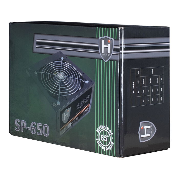 Inter-Tech HIPOWER SP-650 Fuente de Alimentación ATX 650W Negra