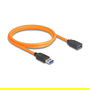 DeLOCK Cable USB 3.2 Gen 1 (5 Gbps) USB-A Macho a USB-A Hembra 1m Naranja para Tethering y Conectividad
