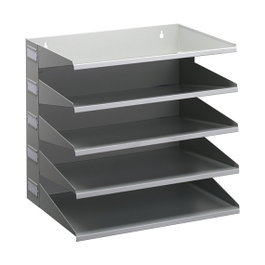 Durable 3360-10 Estación de clasificación DIN A4 horizontal 5 compartimentos gris
