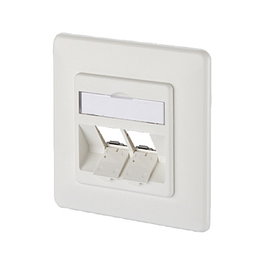 METZ CONNECT Modul Anschlussdose UP 2 puertos Blanco