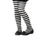 Pantys de rayas blanco/negro para niña T. Única Atosa