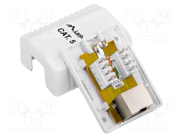 Lanberg Toma de red de sobreponer categoría 5e 1x RJ45 blindada blanca Lanberg Toma de red de sobreponer categoría 5e 1x RJ45 blindada blanca