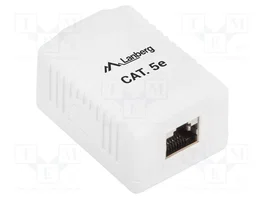 Lanberg Toma de red de sobreponer categoría 5e 1x RJ45 blindada blanca