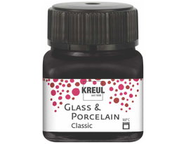 Kreul Pintura Vidrio y Porcelana Classic Negro Brillante 20ml