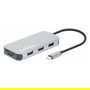 MANHATTAN Adaptador USB-C 8-in-1 Dockingstation con HDMI, RJ45 y 3xUSB-A