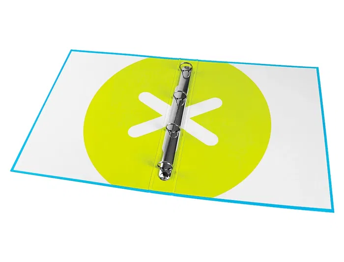 Antartik Carpeta A4 Forrada con 4 Anillas Redondas de 25 mm, Azul Antartik Carpeta A4 Forrada con 4 Anillas Redondas de 25 mm, Azul