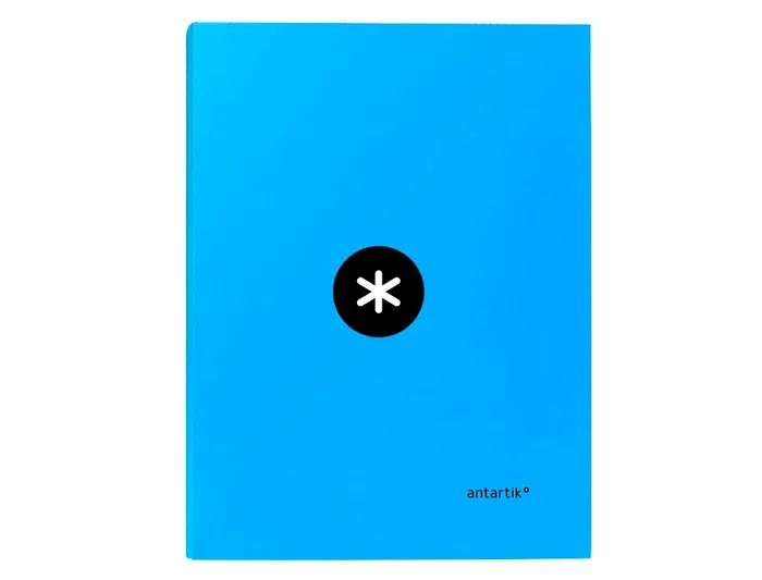 Antartik Carpeta A4 Forrada con 4 Anillas Redondas de 25 mm, Azul Antartik Carpeta A4 Forrada con 4 Anillas Redondas de 25 mm, Azul