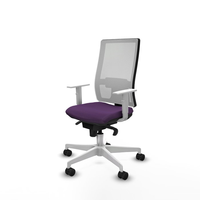 PIQUERAS Y CRESPO Silla de oficina Horna con mecanismo Sincro, Morado y Blanco PIQUERAS Y CRESPO Silla de oficina Horna con mecanismo Sincro, Morado y Blanco