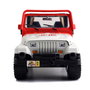 JADA TOYS Coche Jeep Wrangler Jurassic Park 1/24 Metal Rueda Libre Apertura Puertas Capó Neumáticos Goma Edad +8 Años 25x11.81x11.81cm