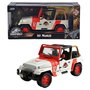 JADA TOYS Coche Jeep Wrangler Jurassic Park 1/24 Metal Rueda Libre Apertura Puertas Capó Neumáticos Goma Edad +8 Años 25x11.81x11.81cm