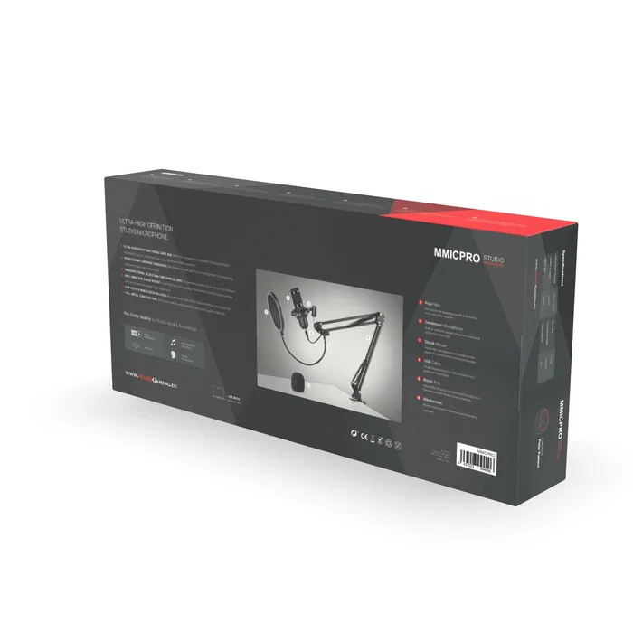 Mars Gaming MMICPRO Micrófono de Condensador USB 2.0 para Estudio, Streaming y ASMR - Kit 5 en 1 con Brazo Articulado, Filtro Antipop y Soporte Antivibraciones - Color Negro Mars Gaming MMICPRO Micrófono de Condensador USB 2.0 para Estudio, Streaming y ASMR - Kit 5 en 1 con Brazo Articulado, Filtro Antipop y Soporte Antivibraciones - Color Negro