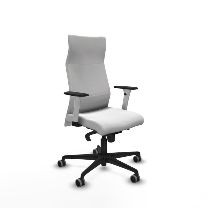 PIQUERAS Y CRESPO Sillón Albacete con Mecanismo Sincro, Tela Blanca y Base de Nailon Negra PIQUERAS Y CRESPO Sillón Albacete con Mecanismo Sincro, Tela Blanca y Base de Nailon Negra