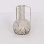 DKD Home Decor Jarrón de Metal Envejecido Blanco 23x23x35,5 cm