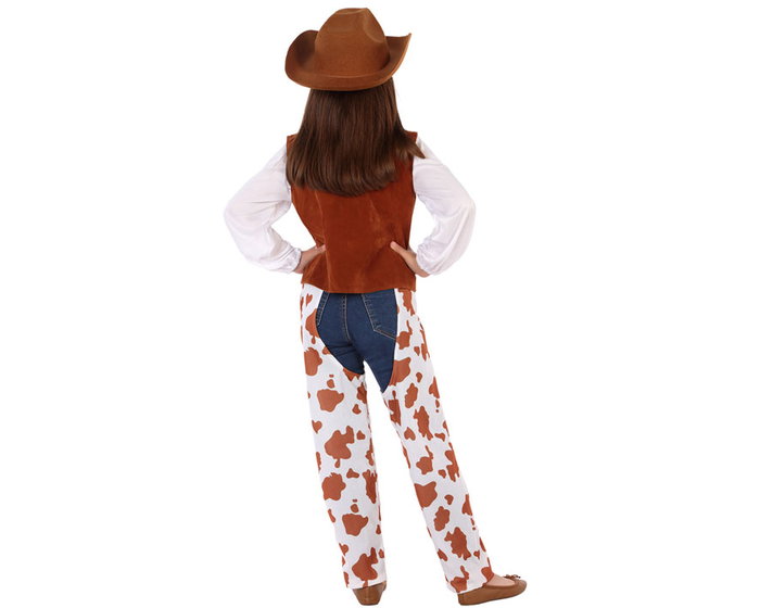 Disfraz Vaquero Sheriff Infantil Unisex 7-9 Años, 5 Piezas (Pantalón, Chaqueta, Camisa, Cinturón, Pañuelo) Temática Lejano Oeste