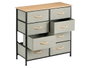 GIFTDECOR Mueble de 8 cajones Gris, Madera y Negro