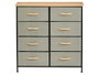 GIFTDECOR Mueble de 8 cajones Gris, Madera y Negro