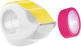 TESA TAPE, S.A. Tesafilm Neon 10mx19mm Amarillo/Rosa con mini dispensador (14 rollos)