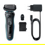 Braun 51-M1000s Máquina de Afeitar Eléctrica Series 5 con AutoSense, Cabezal de 3 Láminas Flexible, Uso Húmedo/Seco, Batería de Litio Recargable, Color Negro/Azul