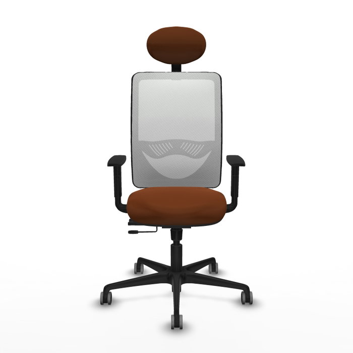 PIQUERAS Y CRESPO Silla de oficina Zulema con mecanismo Sincro/Traslack, Marrón y Blanco PIQUERAS Y CRESPO Silla de oficina Zulema con mecanismo Sincro/Traslack, Marrón y Blanco