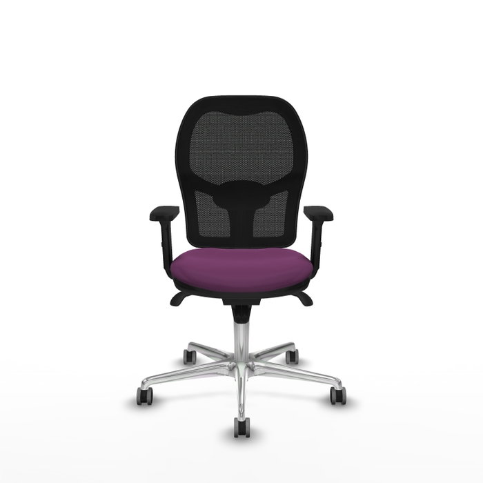 PIQUERAS Y CRESPO Silla de oficina Jorquera con mecanismo Sincro, Morado y Negro