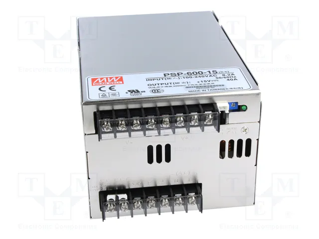 MEAN WELL PSP-600-15 600W 15VDC 40A MEAN WELL PSP-600-15 600W 15VDC 40A