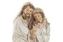 DKD Home Decor Nacimiento Navidad Tradicional Blanco Gris Resina Burrito 10.5 x 22 x 16 cm (2 Unidades)