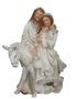 DKD Home Decor Nacimiento de Resina Burrito Brillante 16x10,5x22 cm