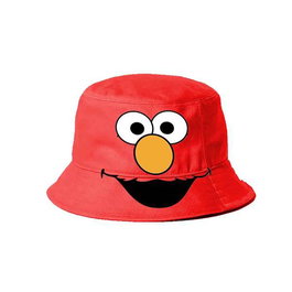 Karactermania Gorro Infantil Elmo Bucket Face/Pescador para 8 años (3+), Circunferencia 50cm, Corona 20x20x9cm, Algodón - Rojo