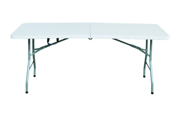 Marbueno Mesa Plegable Resina Blanco 180X70X74 cm Catering, Playa y Camping 10529
