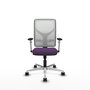 PIQUERAS Y CRESPO Silla de oficina Motilla con mecanismo Sincro, Morado y Blanco
