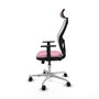 PIQUERAS Y CRESPO Silla de oficina Jorquera Rosa y Blanco